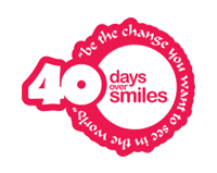 40 days over 40 smiles logo