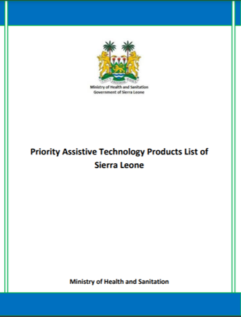 Front cover for report Priority Assistive Products List of Sierra Leone Cover Image