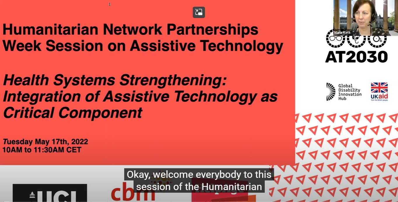 Screen shot of webinar, with title slide and presenter Cover Image