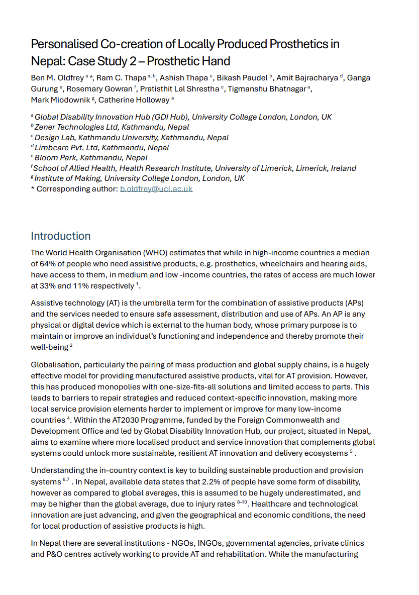 Screenshot of the front page of the report Cover Image