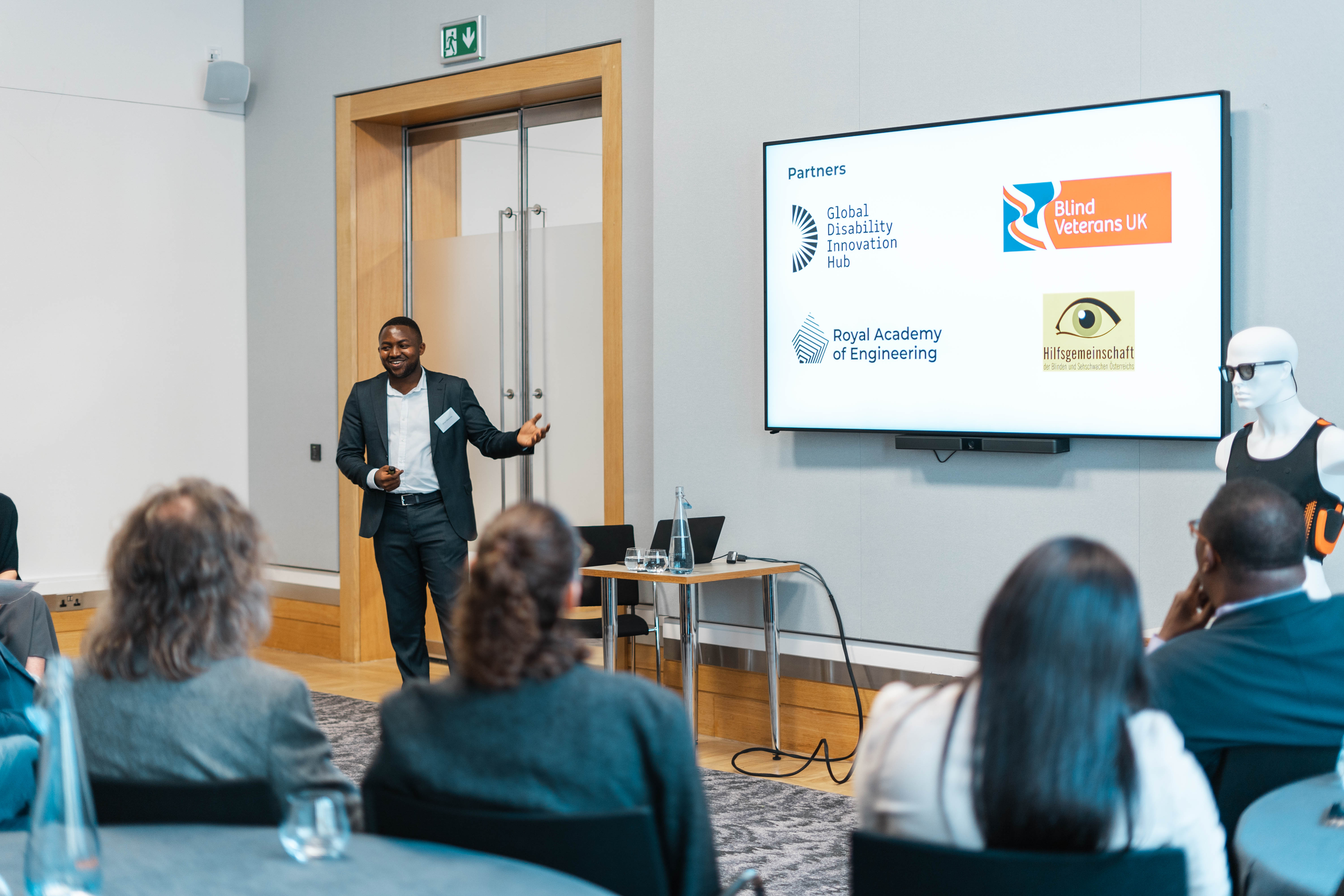 Image of Brian Mwenda launching his startup in London 