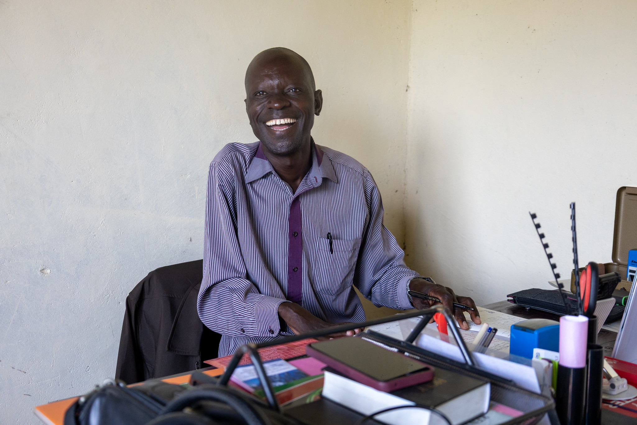 Paul Olang, Chairman of the Kenya Disabled Information Advisory Centre (KEDIAC), in his office.