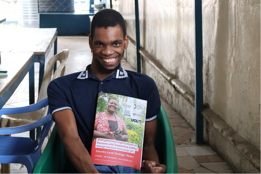 Hassan, a 24-year-old living with severe cerebral palsy, is a graphic designer who has achieved remarkable independence