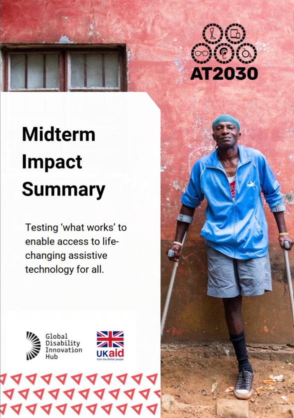 Front cover of the AT2030 Midterm Impact Report
GDI Hub and UK aid Logos. Cover Image