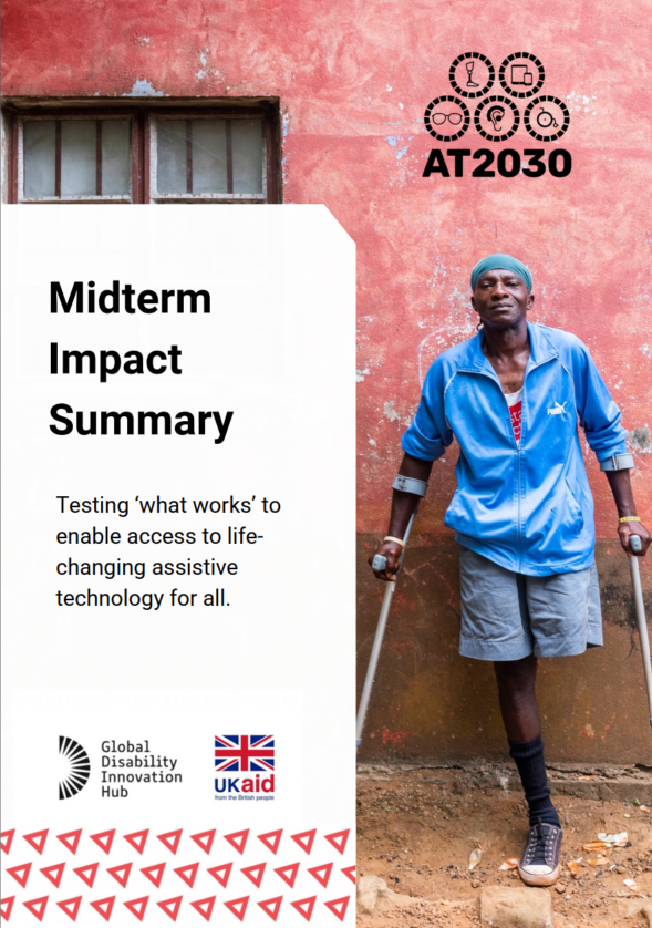 Front cover of the AT2030 Midterm Impact Report
GDI Hub and UK aid Logos. Cover Image