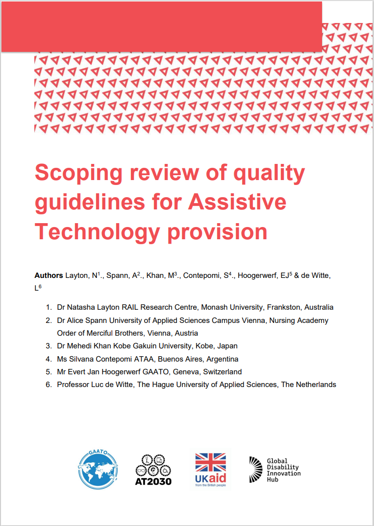 Front cover of scoping review report Cover Image